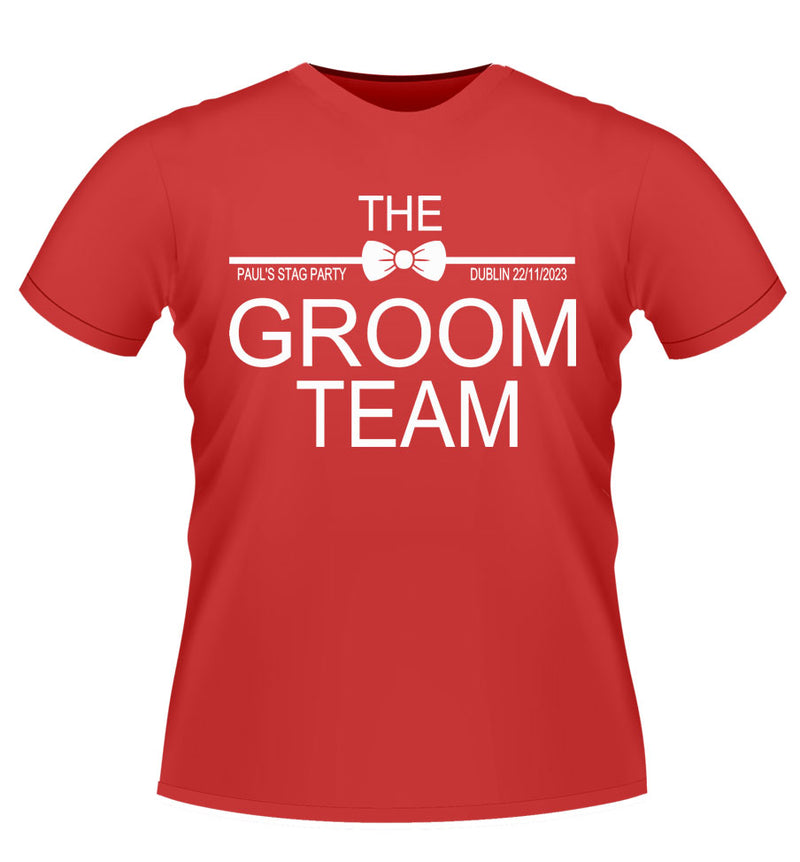 The Groom Team Personalised Stag Party Tshirt