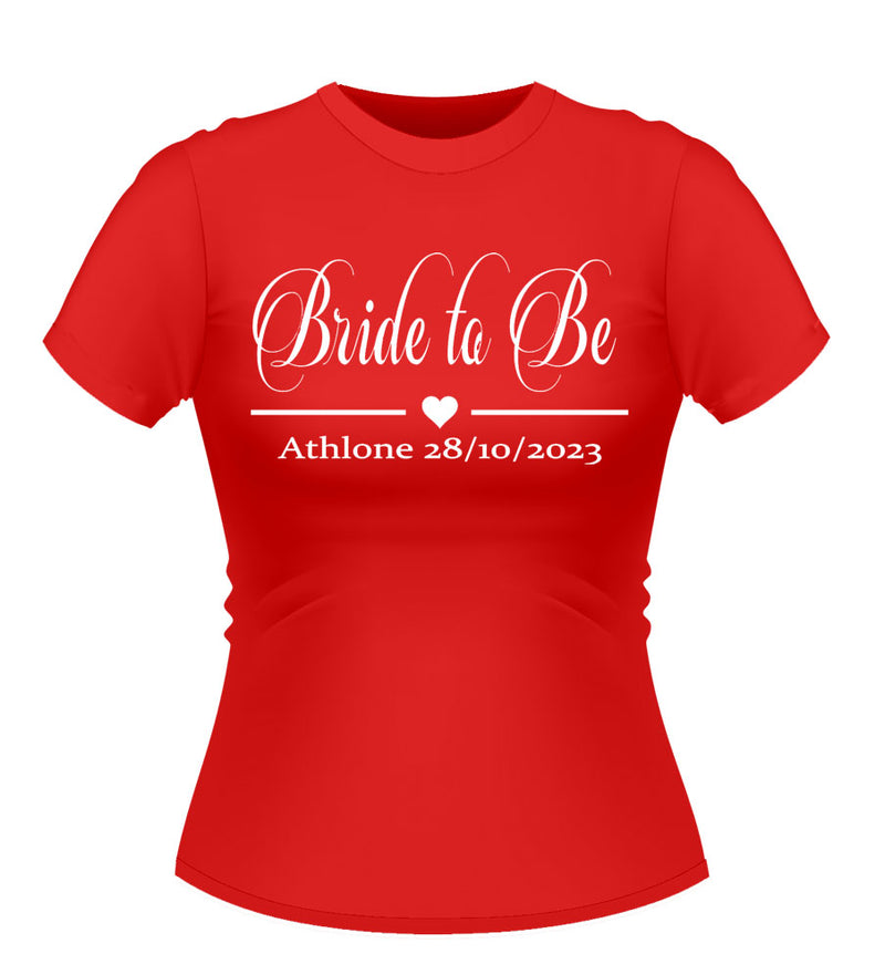 Classy Personalised Bride to Be Tshirt