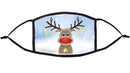 Reindeer Design Re-Usable Face Mask