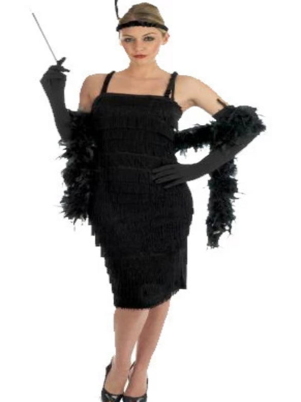 Roaring 20s Flapper Girl Black Costume