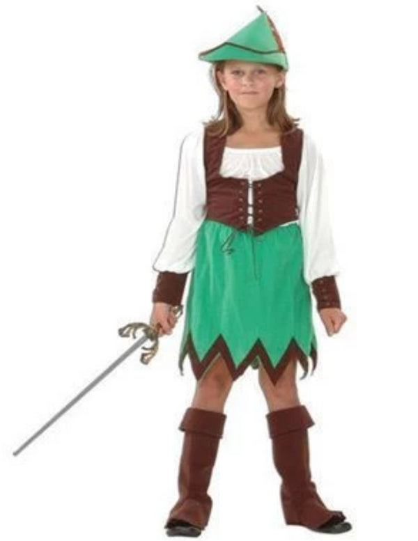Robin Hood Girl Deluxe Children's costume                   