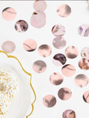 Large Table Confetti Circles rose gold foil