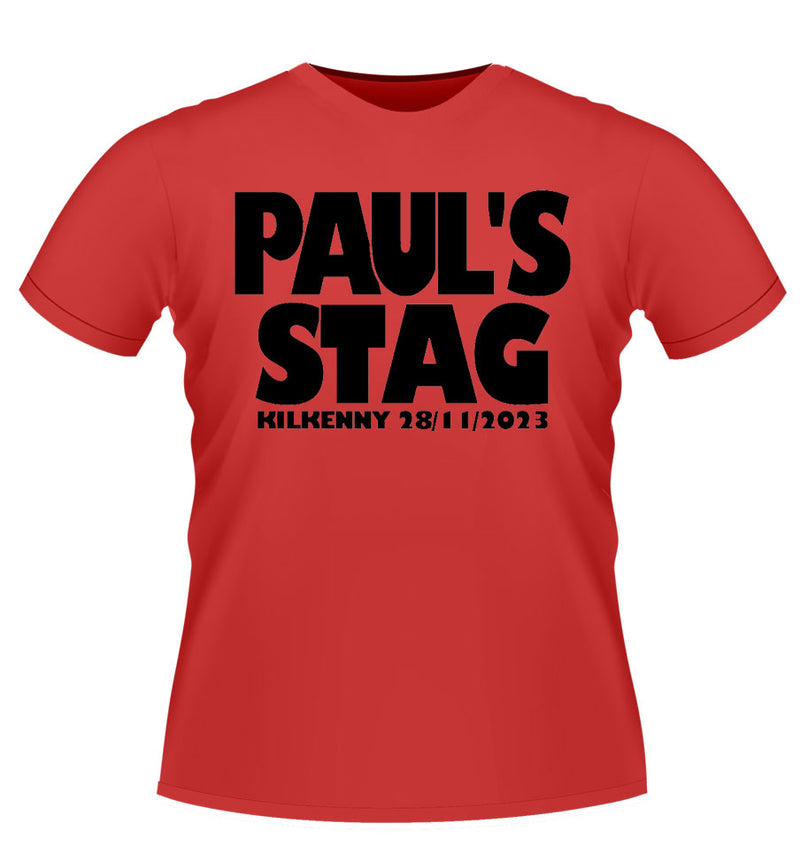 Personalised Stag Party T-shirt
