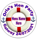 Personalised Hen Party Sailor Badge