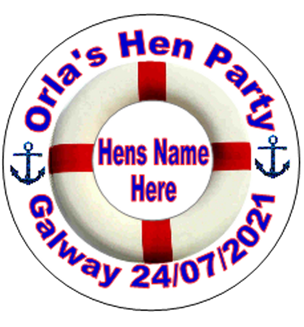 Personalised Hen Party Sailor Badge