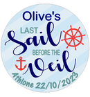 Personalised sailor Theme Hen Party Badge