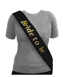 Hen Night Sash Bride To Be Black