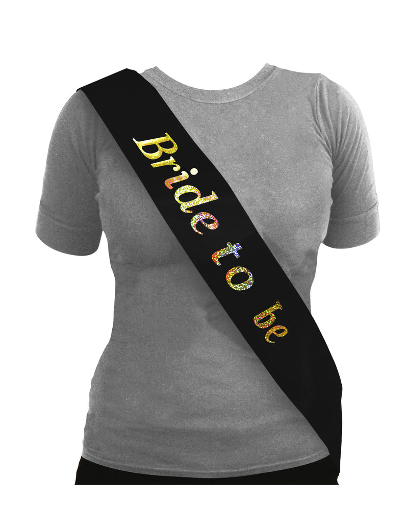 Hen Night Sash Bride To Be Black