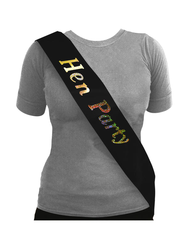 Sash Hen Party Black