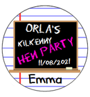 Hen Night Personalised School Theme Badge
