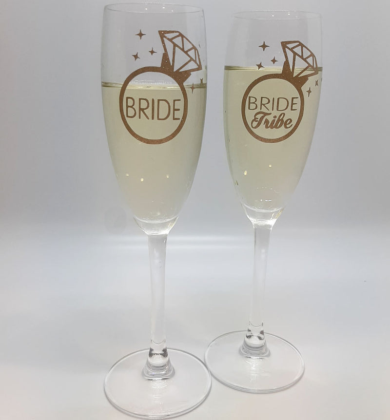 Bride Tribe champagne Glass