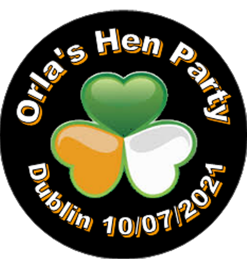 Personalised Shamrock Hen Party Badge