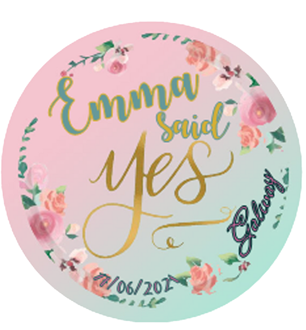 'She Said Yes' Personalised Hen Party Badge