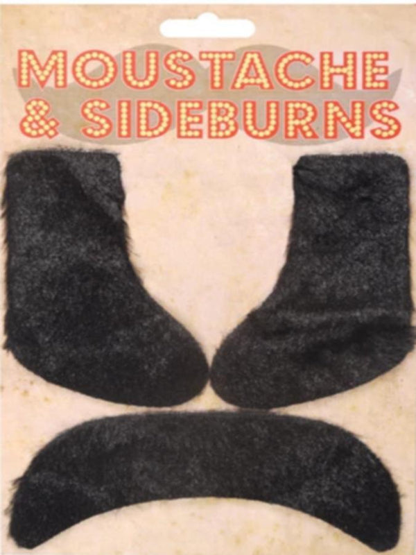 Sideburns & Moustache Set
