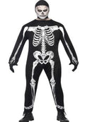Skeleton Jumpsuit Costume, Black