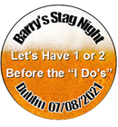 Personalised Stag Night Beer Badge