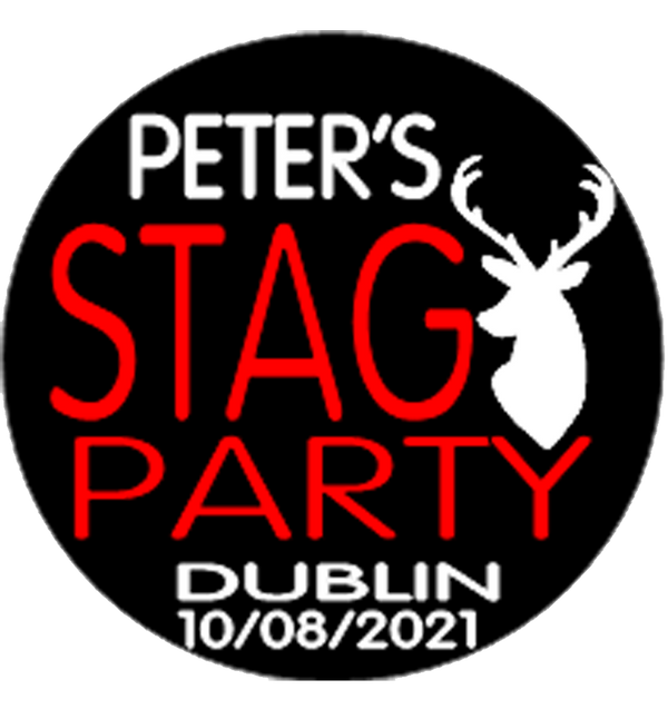 Personalised Stag Party Badge Black