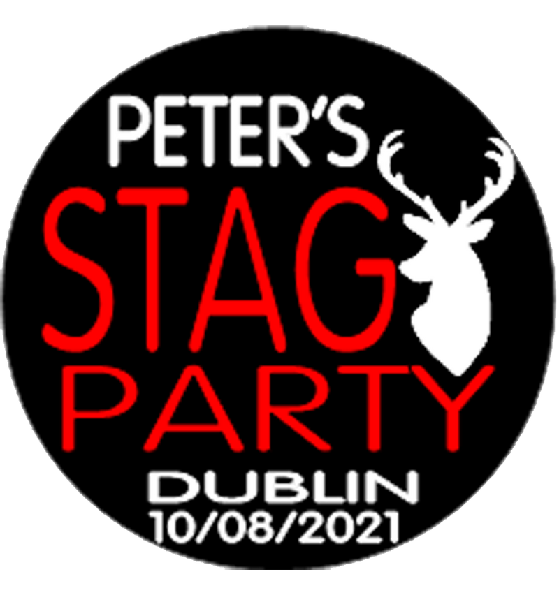 Personalised Stag Party Badge Black