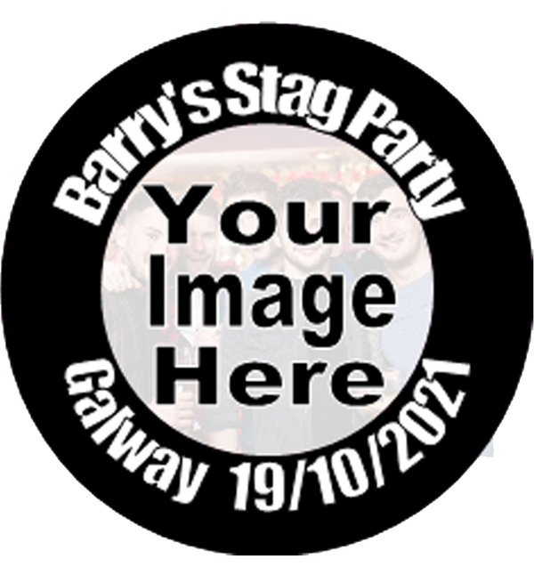 Personalised Stag Party Badge with Picture