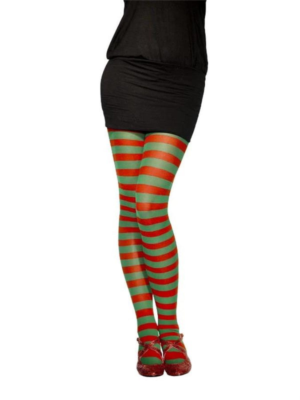 Striped Tights Red and Green
