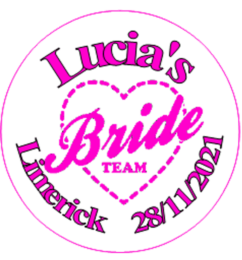 Team Bride Personalised Badge