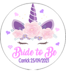 'Unicorn' Theme Personalised Bride to Be