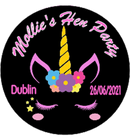'Unicorn' Theme Personalised Hen Party Badge