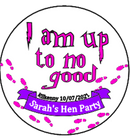 'I am up to no good' Harry potter theme Personalised Hen Party Badge