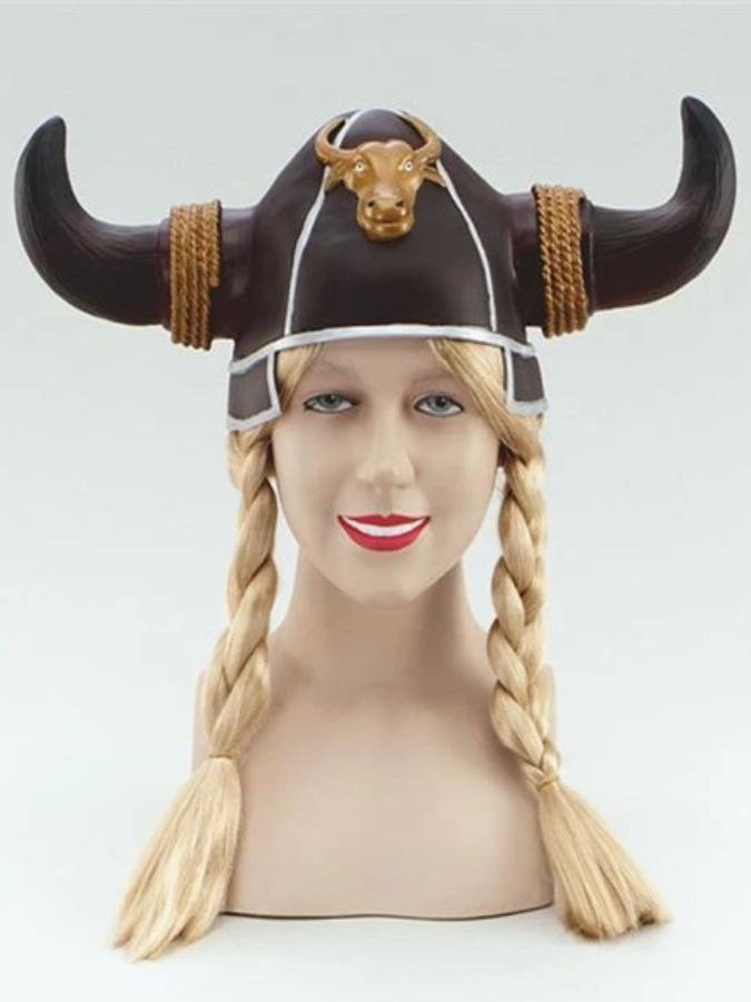 Viking Helmet With Plaits