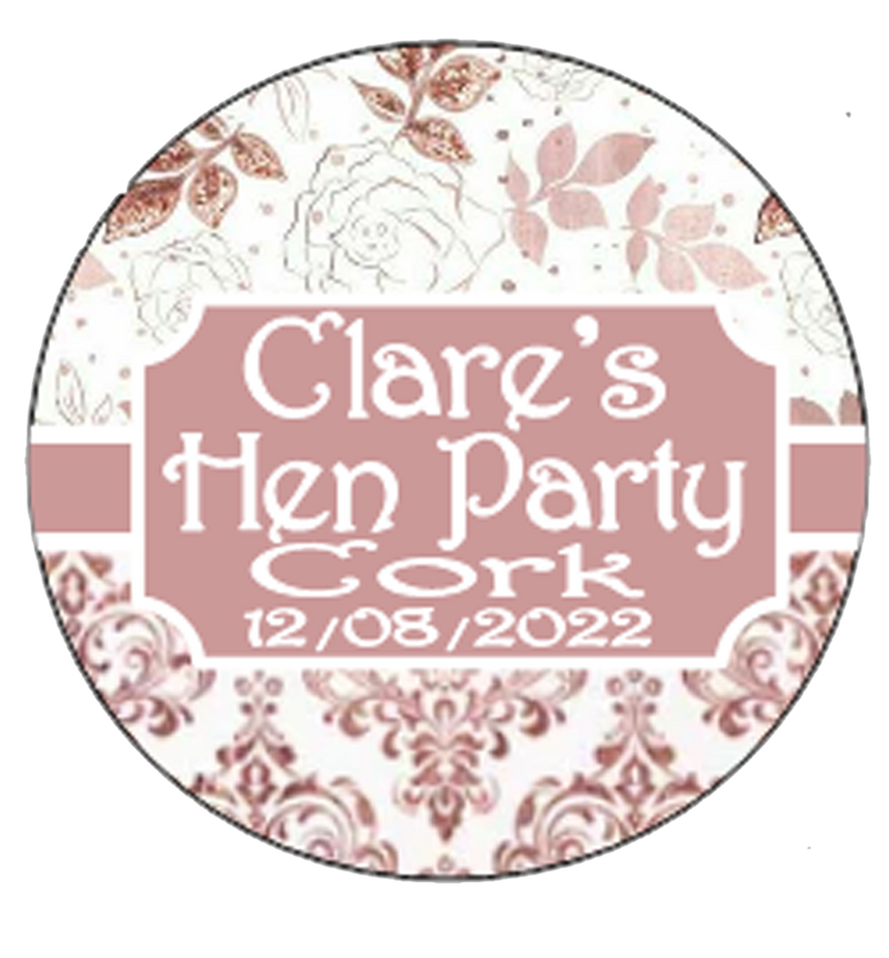 Vintage Classy Personalised hen party badge