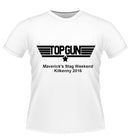 'Top gun' personalised stag night tshirt