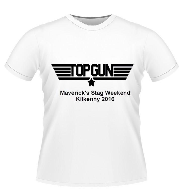 'Top gun' personalised stag night tshirt