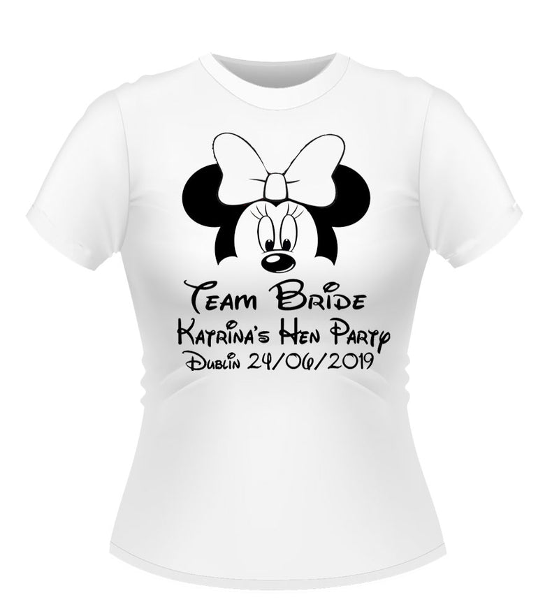 Disney 'Minnie Mouse' Theme Personalised T-shirts