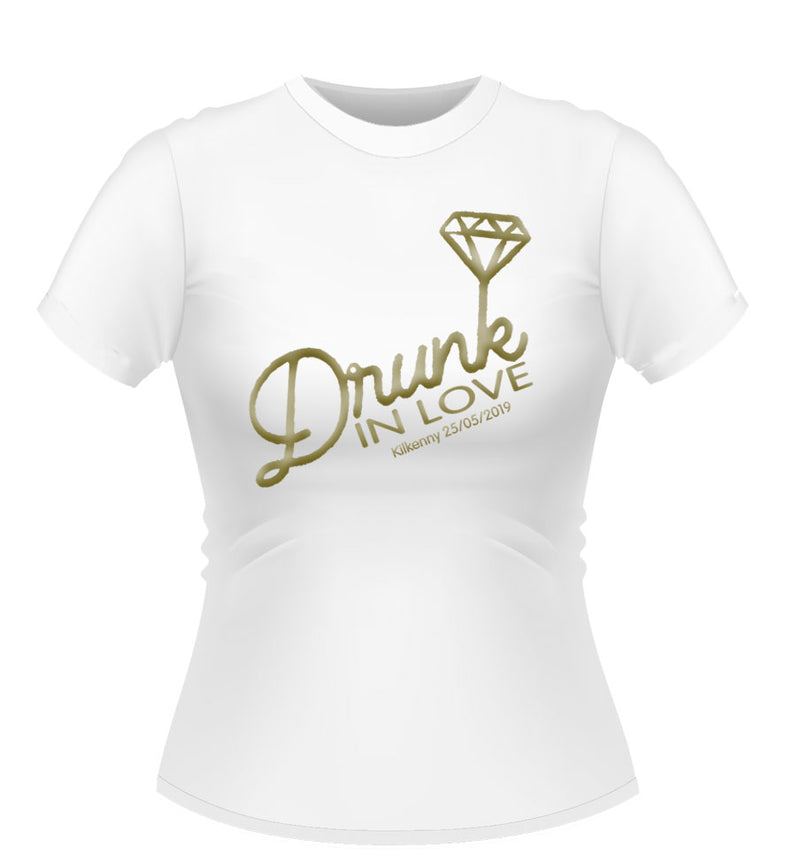 'Drunk in LOVE' Personalised Bride to Be Tshirt