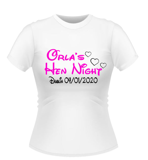 'Disney' Theme Personalised Hen Party T-Shirt