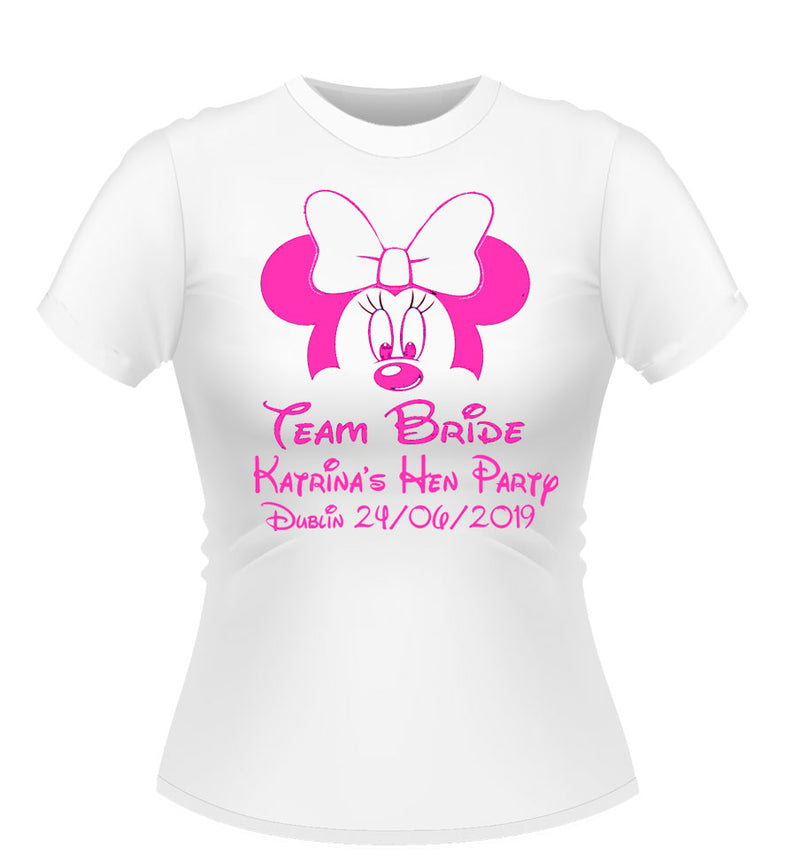 Disney 'Minnie Mouse' Theme Personalised T-shirts