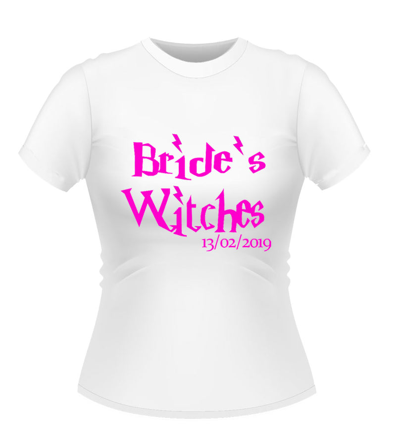 Harry Potter Theme 'Brides Witches' Personalised Hen Party T-Shirt