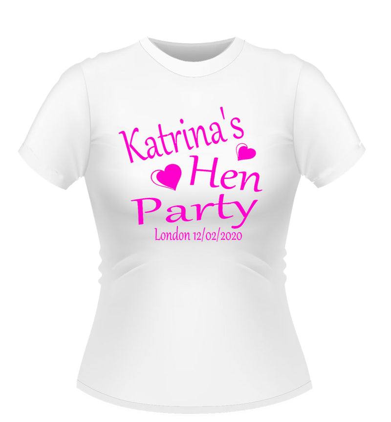'Hen Party' Personalised T-shirt