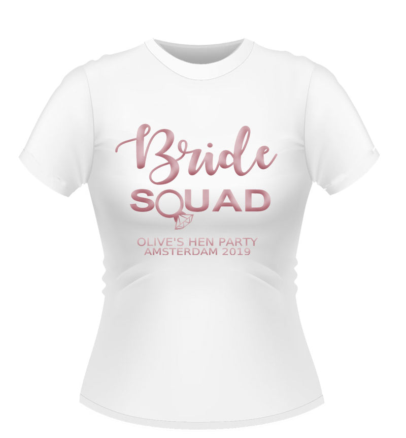 'Bride Squad' Personalised Hen Party Tshirt