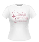 Cocktail 'Martini' Glass Personalised Hen Party Tshirt