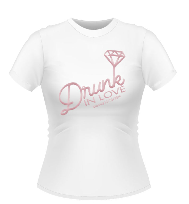 'Drunk in LOVE' Personalised Bride to Be Tshirt