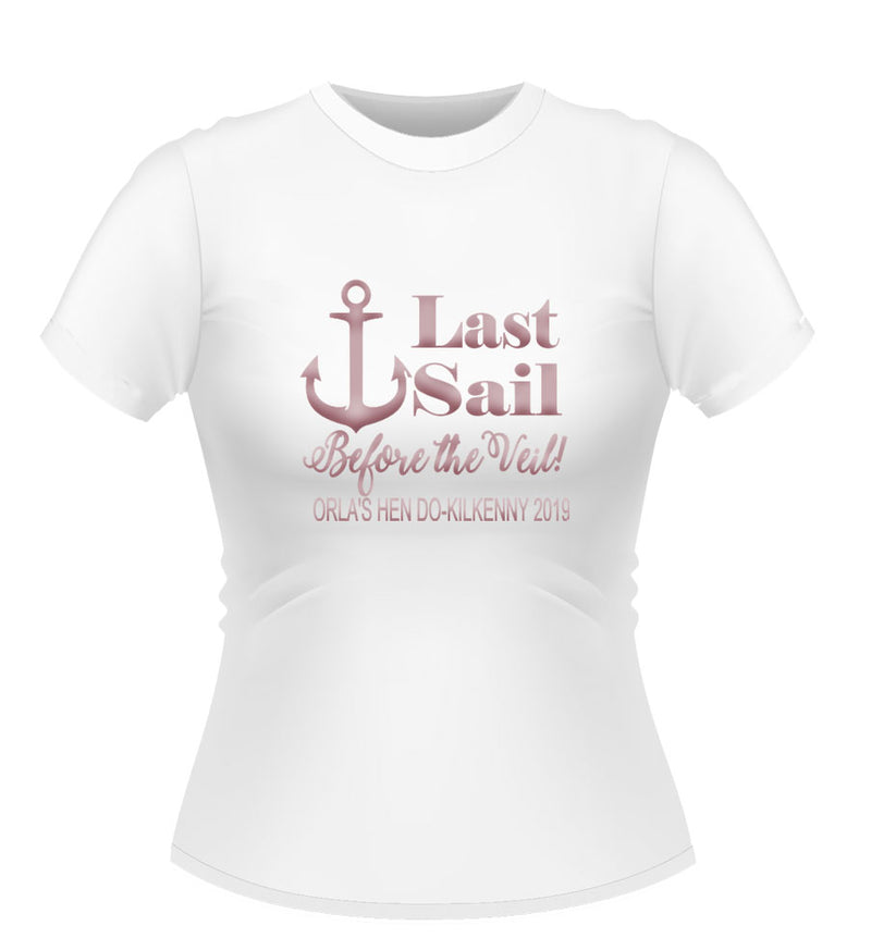 Sailor Theme Personalised Hen Party Tshirt