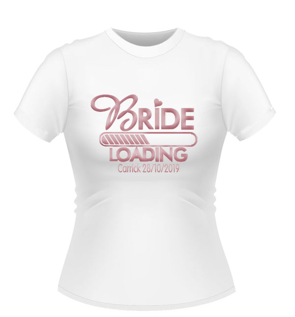 'Bride Loading' Personalised Hen party Tshirt