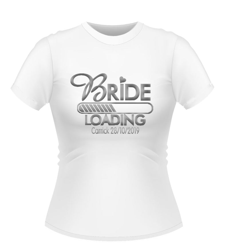 'Bride Loading' Personalised Hen party Tshirt