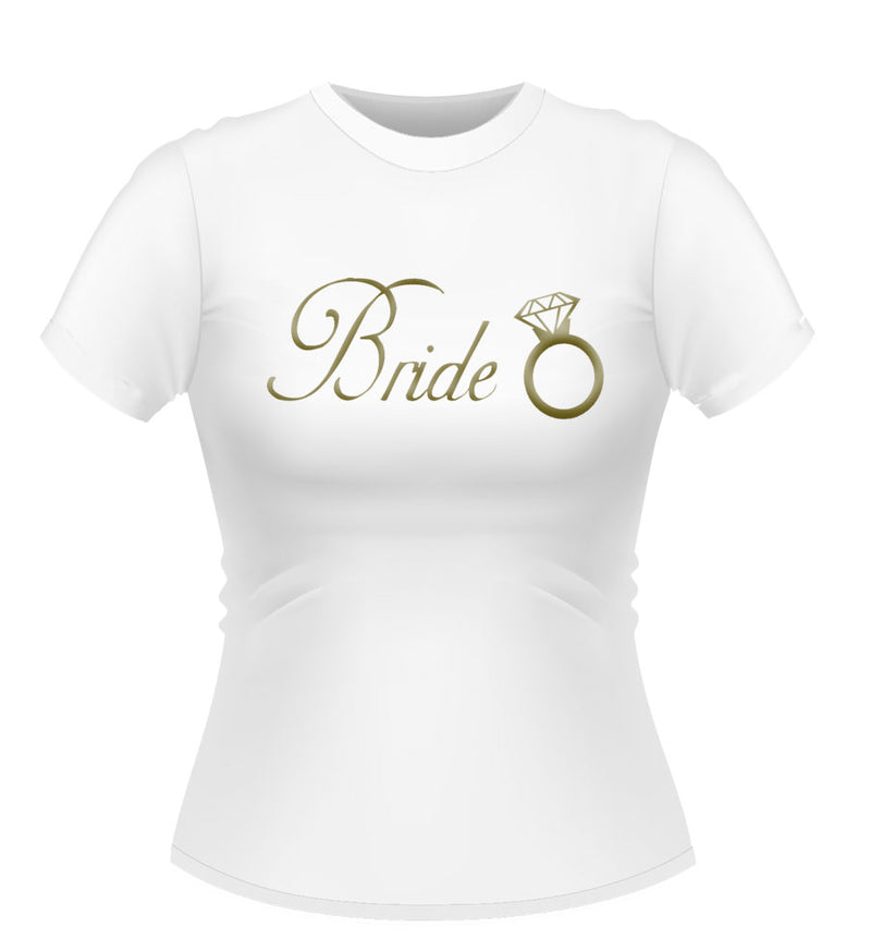 Bride T-shirt with diamond ring