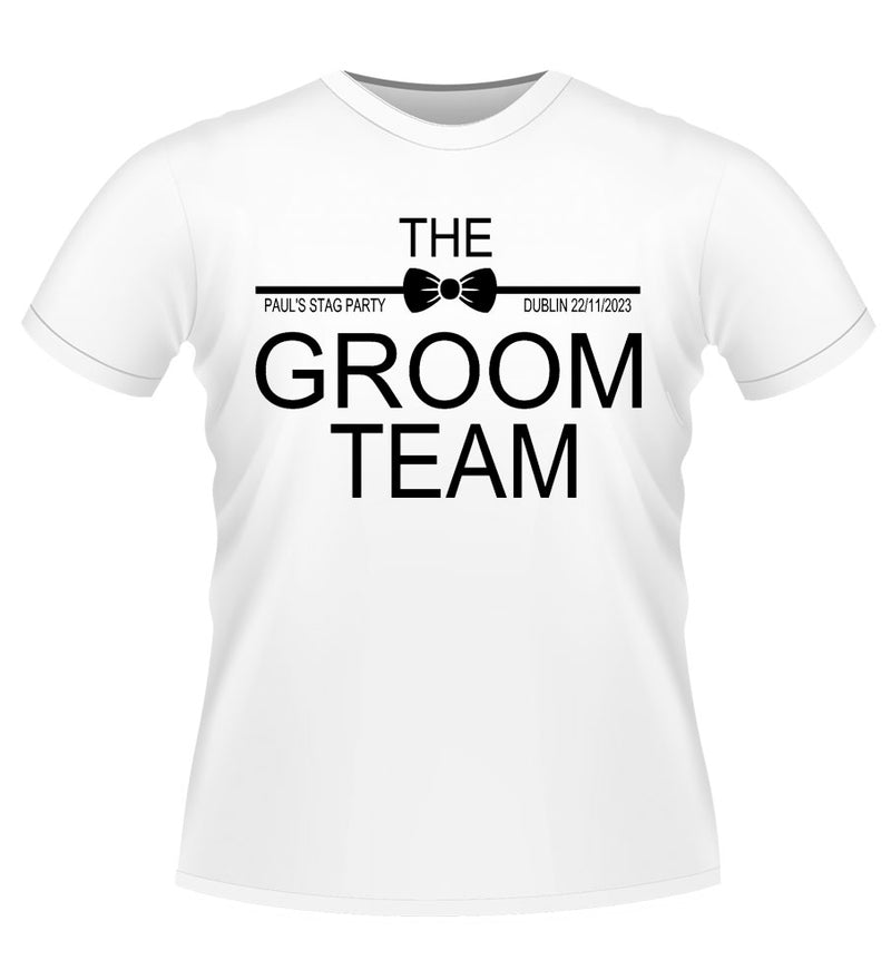 The Groom Team Personalised Stag Party Tshirt