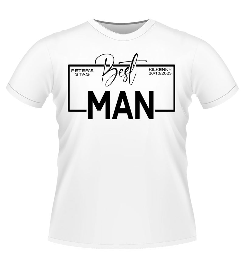 Personalised BEST MAN Stag party Tshirt