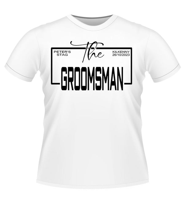 Personalised THE GROOMSMAN Stag Party Tshirt