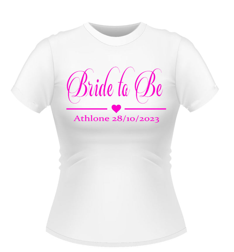 Classy Personalised Bride to Be Tshirt