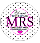 Personalised Classy Hen Party Bride Badge